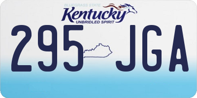 KY license plate 295JGA