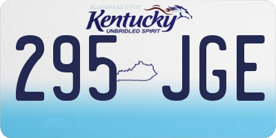 KY license plate 295JGE