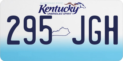 KY license plate 295JGH