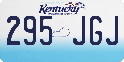 KY license plate 295JGJ