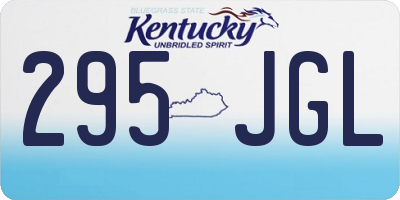 KY license plate 295JGL