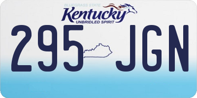 KY license plate 295JGN