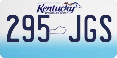 KY license plate 295JGS
