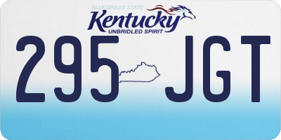 KY license plate 295JGT