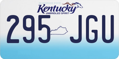 KY license plate 295JGU