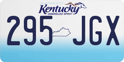 KY license plate 295JGX