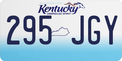 KY license plate 295JGY