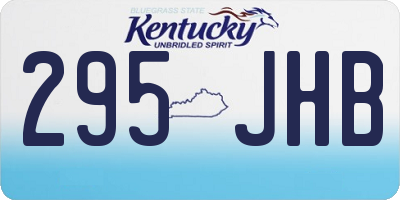 KY license plate 295JHB