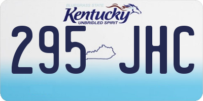 KY license plate 295JHC