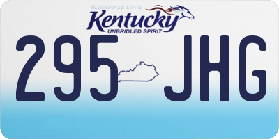 KY license plate 295JHG
