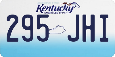 KY license plate 295JHI