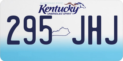 KY license plate 295JHJ
