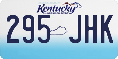 KY license plate 295JHK