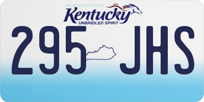 KY license plate 295JHS