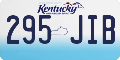 KY license plate 295JIB
