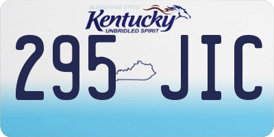 KY license plate 295JIC