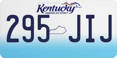 KY license plate 295JIJ
