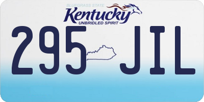 KY license plate 295JIL