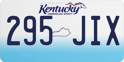 KY license plate 295JIX