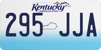 KY license plate 295JJA