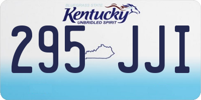 KY license plate 295JJI