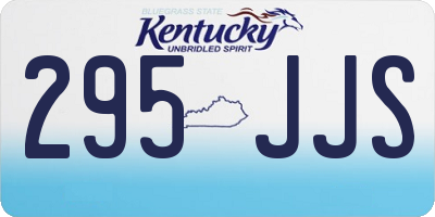 KY license plate 295JJS