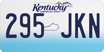 KY license plate 295JKN