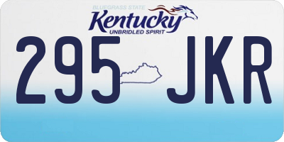 KY license plate 295JKR
