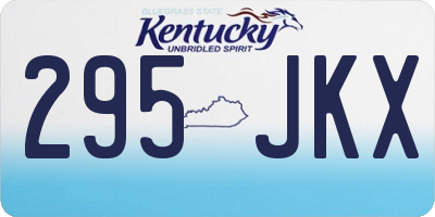 KY license plate 295JKX