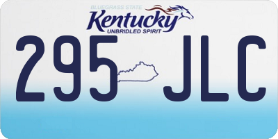 KY license plate 295JLC