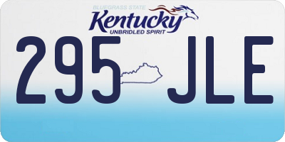 KY license plate 295JLE