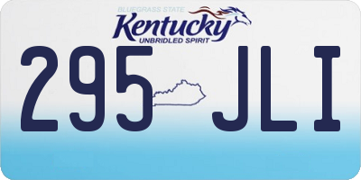 KY license plate 295JLI