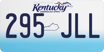 KY license plate 295JLL