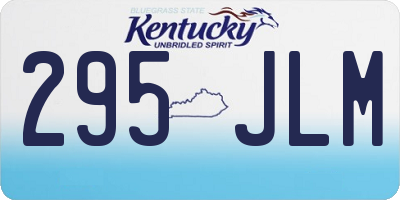 KY license plate 295JLM