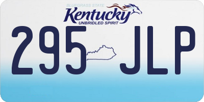 KY license plate 295JLP