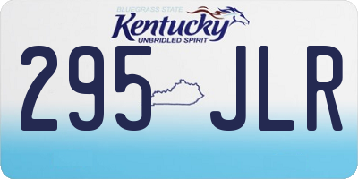 KY license plate 295JLR