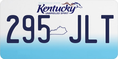 KY license plate 295JLT