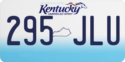 KY license plate 295JLU