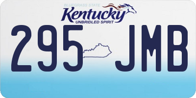 KY license plate 295JMB