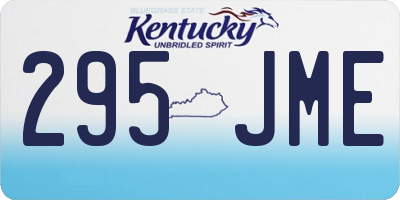 KY license plate 295JME