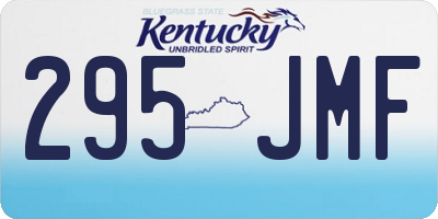 KY license plate 295JMF