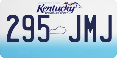 KY license plate 295JMJ