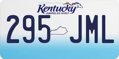 KY license plate 295JML