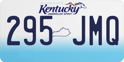 KY license plate 295JMQ