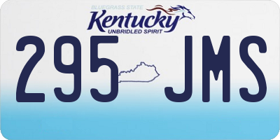 KY license plate 295JMS