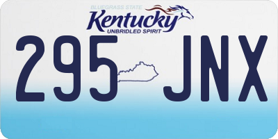 KY license plate 295JNX
