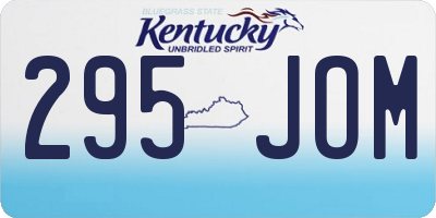 KY license plate 295JOM