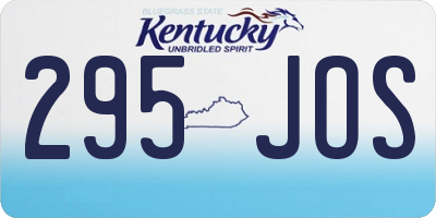 KY license plate 295JOS