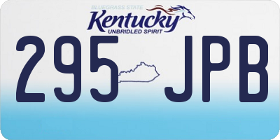 KY license plate 295JPB