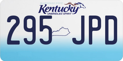 KY license plate 295JPD